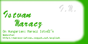 istvan maracz business card